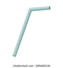 Eco zero waste sorting composition with isolated image of metal sipping straw for multiple use vector illustration