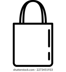 Ecobag dünne Linie Symbol. Tote Tasche. Werbemittel. Moderne Vektorgrafik des Stoffeinkaufsbeutels.