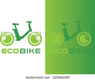 ecobike company logo vector design illustration template.eps
