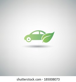 Eco-car symbol,vector