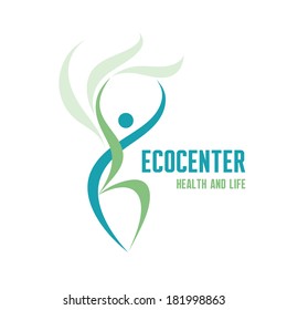 Ecocenter Healthcare Life Vector Logo Template Stock Vector (Royalty ...
