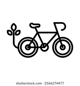 Eco-Cycle icon line vector illustration