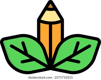 Eco-Design Icon Lineal Color Vector Illustration