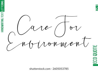 Eco-Empowerment  Modern Stylish Cursive Hand Lettering Eco Friendly Slogan