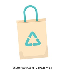 Eco-friendly bag concept illustration, flat style vector illustration.