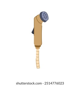 ecofriendly bidet sprayer cartoon. pressure installation, adjustable spray, comfort fresh ecofriendly bidet sprayer sign. isolated symbol vector illustration