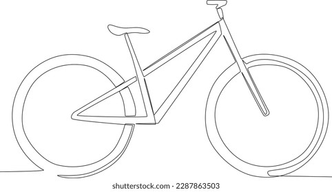 Eco-friendly bike illustration. World bicycle day one-line drawing