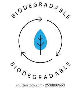 Eco-Friendly Biodegradable Recycling Vector Symbol Icon Design