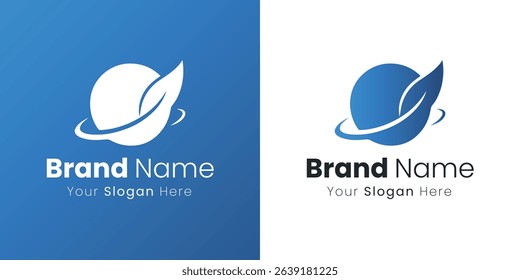 Eco-Friendly Brand Identity with Leaf and Orbital Design for Modern Company