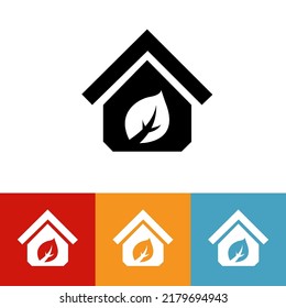 Eco-friendly building, house or construction icon or symbol vector illustration
