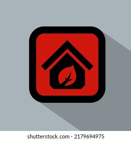 Icono de construcción, símbolo o símbolo vectorial ecológico