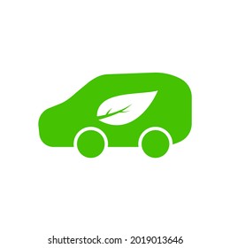 eco-friendly car icon isolated background