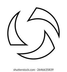 Eco-Friendly Circular Recycle Outline, Vector Arrow Design.