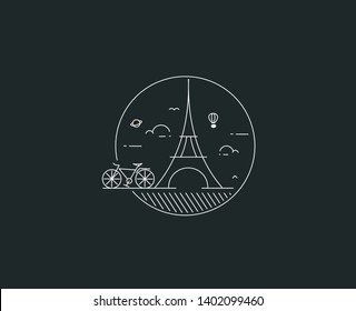 Eco-friendly city district - modern flat design style vector illustration.