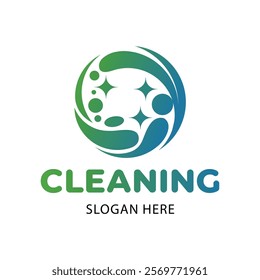 Eco-Friendly Cleaning Logo Template – Customizable Vector Design for Sustainable Services