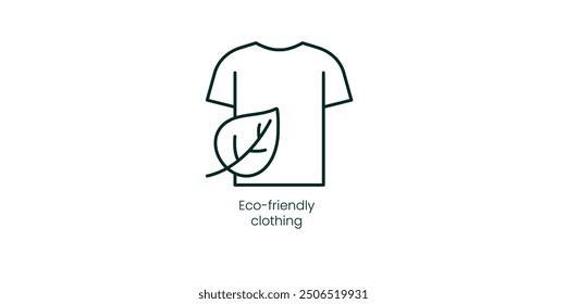 Icono de Vector de ropa ecológica para opciones de moda sostenibles