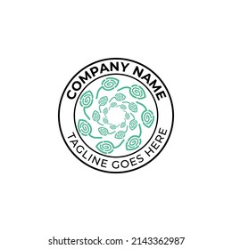 Concepto ecológico monocromático. Insignia abstracta, concepto de diseño, logotipo, elemento de logotipo para plantilla