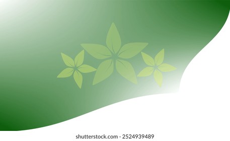 Eco-friendly design with gradient green background and stylized leaves. Perfect for promoting sustainability, nature conservation, or environmental projects
