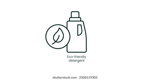 Eco-Friendly Detergent Vector Icon for Natural Cleaning Products