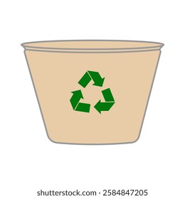 Eco-friendly disposable paper packaging preserve protect environment. Zero waste and recycling concept, vector