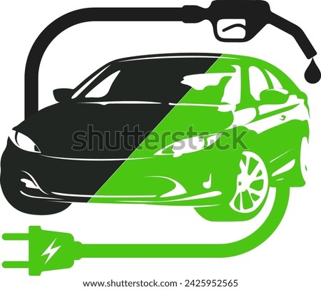 Eco-friendly electric green car vs banzin car