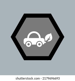 Eco-friendly emission vehicle icon symbol vector illustration