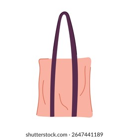 ecofriendly fabric grocery bag cartoon. sustainable durable, washable foldable, biodegradable lightweight ecofriendly fabric grocery bag sign. isolated symbol vector illustration