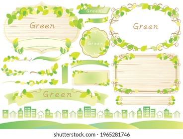 Eco-friendly, fresh green frame set