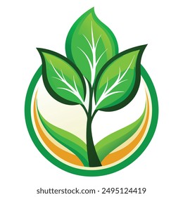 Umweltfreundliches grünes Blatt-Symbol, Logo-Illustration 
