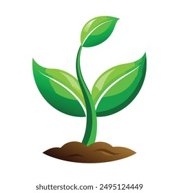 Eco-Friendly Green Leaf Icon, logo illustration 