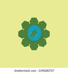 eco-friendly green renewable energy themed logo