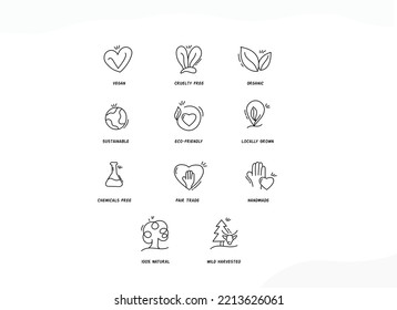 Eco-Friendly hand drawn Icons Set