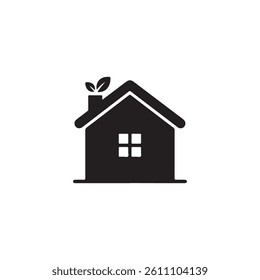 Eco-Friendly Home Icon, Representing Sustainable Living