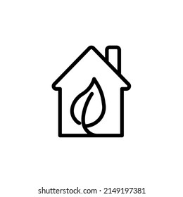Eco-friendly home symbol icon, vector illustration. Conservation saving support and solution. Energy sign and symbol. Isolated on white background. vector illustration flat design. Environment and sus