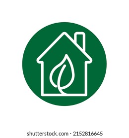 Eco-friendly home symbol icon, vector illustration. Conservation saving support and solution. Energy sign and symbol. Isolated on white background. vector illustration flat design. Environment and sus