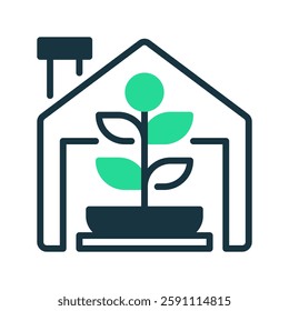 Eco-Friendly House line icon. Universal creative premium symbol. Vector sign icon logo template. Vector illustration
