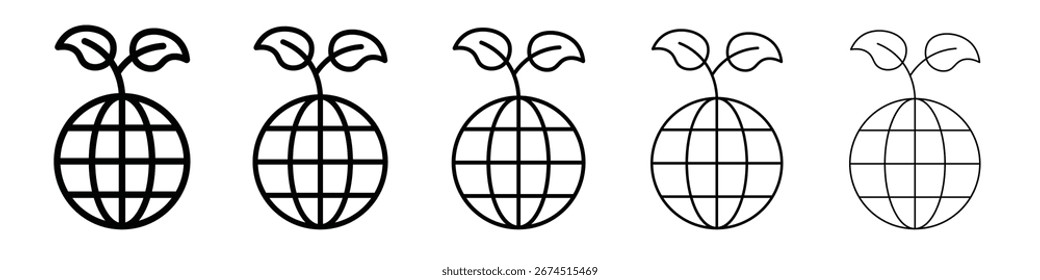 Diseño ecológico del icono, logotipo, App, UI. Ilustración vectorial, EPS
