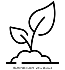 Eco-friendly icon Flat art in black and white isolated.