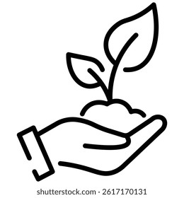Eco-friendly icon Flat art in black and white isolated