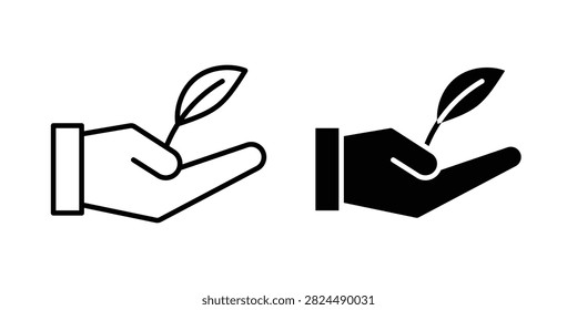 Eco-friendly icon line logo set. EPS10