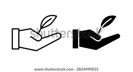 Eco-friendly icon line logo set. EPS10