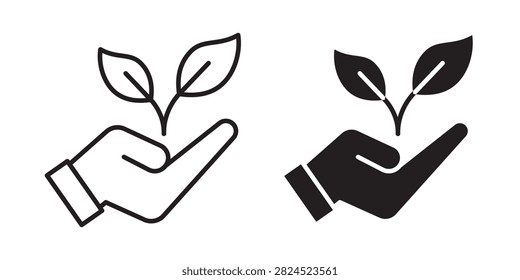 Eco-friendly icon linear logo mark..