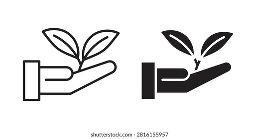 Eco-friendly icon outline elements kit. EPS10