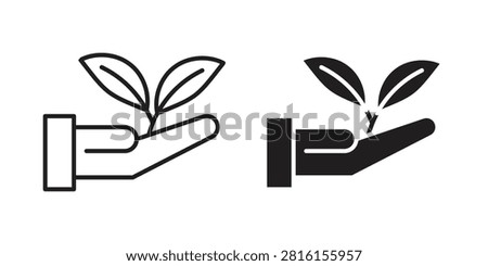 Eco-friendly icon outline elements kit. EPS10