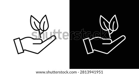 Eco-friendly icon outline elements series.