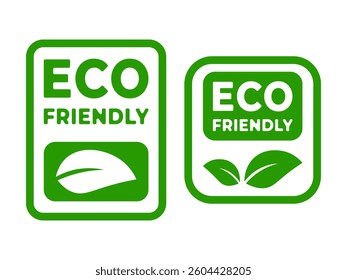 Eco-friendly icon set. Organic natural food labels.