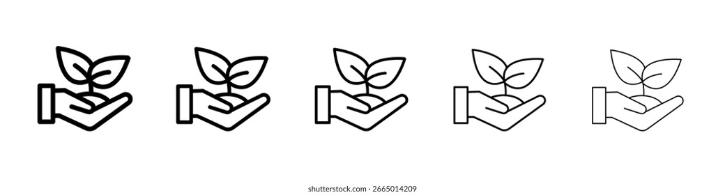 Eco-friendly icon Symbol concept for web design.simple line vector icon. logo illustration.