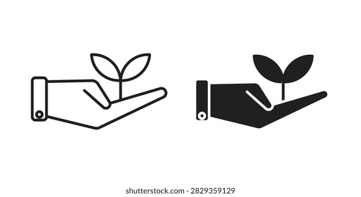 Eco-friendly icon thin line symbol pack