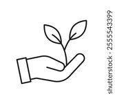 Eco-friendly icon vector isolated on white background.