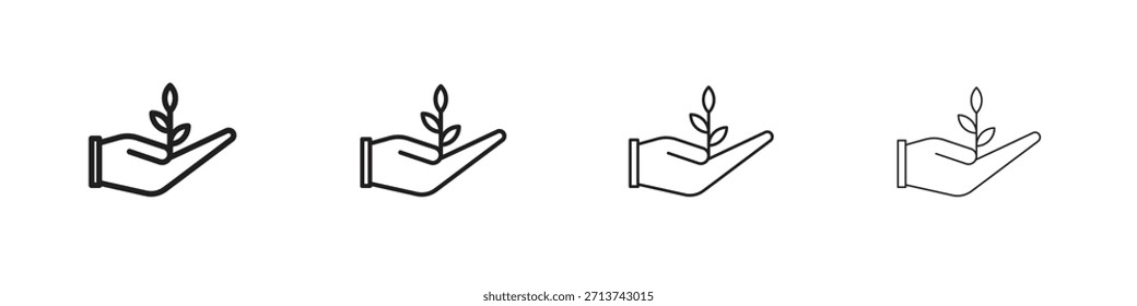 Icono respetuoso del medio ambiente. Vector de pictogramas aislados.